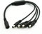 SANSCO DC Power Supply Splitter 1 to 4 Plugs Y Connector 2.1mm Adapter Cable for CCTV Security Cameras