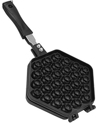 BAtlam Bubble Waffle Maker, Waffle Cake Mold Pot Non-Stick Double Side Egg Waffle Maker Flip Balance Heating Waffle for Breakfast Lunch Household