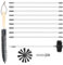 Ofenrohrbürste Reinigungsbürste, Kaminbürste mit 1 Bürste Bürstenkopf +9 Stangen, Heizkesselbürste Schornsteinbürste für Reinigen Schornsteinen, Kessel, Pipeline (12 Pcs)