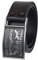 Levi's Herren Leather Belt with Plaque Buckle Gürtel, Schwarzer Schnappverschluss, Medium (34-36)