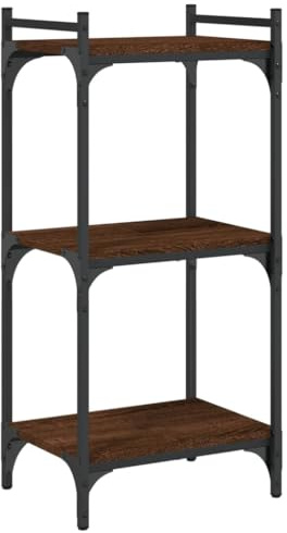 vidaXL Bücherregal 3 Böden Braun Eichen-Optik 40x30x86cm Holzwerkstoff