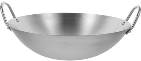 ABOOFAN Bratpfanne Aus Edelstahl Grillwok Traditionell Wokpfanne Mit Griff Küche Versorgung Frittierpfanne Chinesischer Wok Bratpfanne Ersatz Edelstahl Pfanne Kochen Gemüse Dämpfen