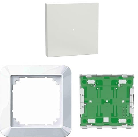Bundle aus Schneider Electric Merten MEG5210-0319 Wippe für Taster-Modul 1fach, System M, polarweiß glänzend + M-Rahmen 1fach, polarweiß + Wiser Connected TASTER-MODUL 1-fach,Unterputz, System M