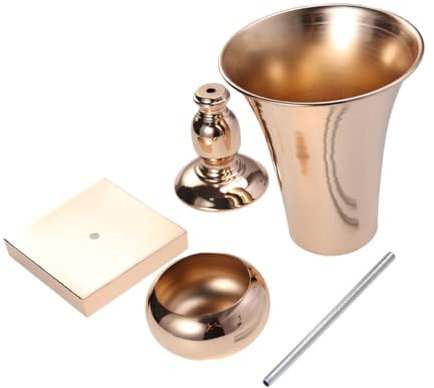 PRETYZOOM Metal Iron Art Large Mushroom Head Vase Tall Wedding Table Centrepiece Retro Urn Flower Pot Lead Prop Suitable for Decorative Bead Curtain Stage and DIY Accessories