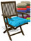 npluseins Sitzkissen - Kissen wetterfest und wasserdicht - Premium Sitzpolster - Sitzunterlage für Garten Terrasse Balkon 1572.2264, Stuhlkissen (40 x 40 x 9 cm), Aqua