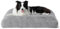 BEDSURE Flauschiges Hundebett Grosse Hunde - 89x58x8 cm Hundebett waschbar für große Hunde, rutschfeste Unterseite, plüsch Hundekissen Grosse Hunde, Hellgrau