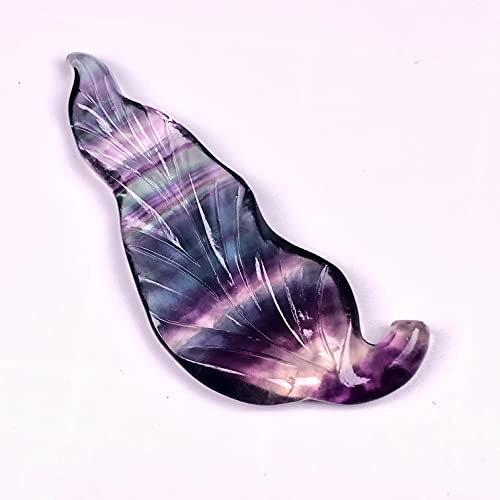 CZAOINCU Hermosa Forma de Hoja de Cristal de Roca de Hoja de fluorita Natural Inicio Colecciones