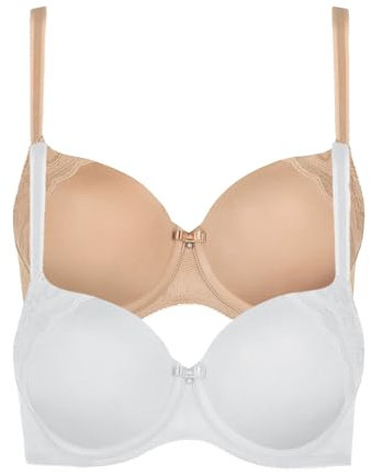 Lisca 2er Pack Schalen BH Evelyn 020228 Gr. in Sweet Almond-White
