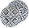Avilia Service d'assiettes en porcelaine avec motifs blanc et noir – Lot de 18 assiettes creuses, assiettes et desserts – Idéal pour un dîner pour 6 personnes – assiettes résistantes et lavables au