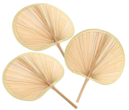 ULDIGI 3pcs Cattail Fan Fans Handheld Wall Fan Decor Summer Decor Decorate Wall Hanging Decor Hand Woven Fan Banana Leaves Fan Decor Decorative Fan Natural Fan Vintage Fan Banana Leaf