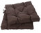 Viste tu hogar Pack 2 Stuhlkissen, 40x40x5 cm, Dreidimensionale Wirkung, 100% Polyester, Ideal für Esszimmer, Terrasse, Wohnzimmer und Restaurant, Farbe Kaffeebraun
