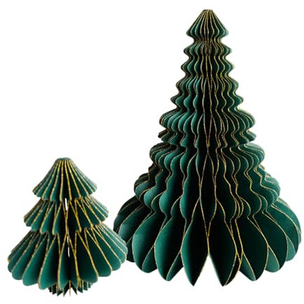 Duroecsain Weihnachtsbaum Aus Papier Basteln | Papiermodell, Weihnachtsdekoration, Szenen-Layout-Requisiten, 2 X für Tischdekoration