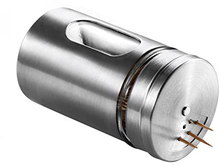 HJUGHPN Spice Jars Kitchenware Stainless Steel Seasoning Jar Glass Sprinkler Barbecue Seasoning Jar Pepper Bottle Toothpick Holder Salt Shaker