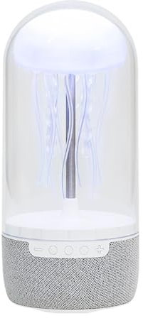 GIVOKE Mechanical Motion Jellyfish Bluetooth Speaker Wireless, Dimmable Mood Night Light Electric Jellyfish Bedside Lamp, 7-Color LED Jellyfish Portable 3D Sound Speaker, Support TF Card