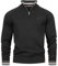 Indicode Herren INSwift Strickpullover mit Stehkragen und Reißverschluss | Herrenpullover Pulli für Männer Black, XL