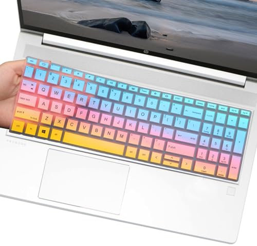 Keyboard Cover for 15.6 HP ProBook 450 455 G8 G9/ProBook 650 G8/450 G10/455 G10 15.6 inch Laptop, 2023 2022 2021 New HP ProBook 15.6 Keyboard Protector Cover (Not Fit 450 455 650 G6 G7)-Colorful