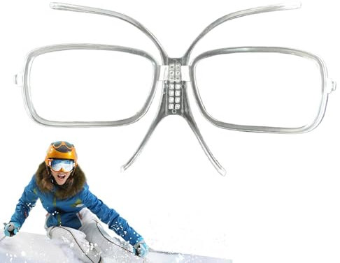 Generisch Skibrillen-Linsen-Einsatz, verschreibungspflichtige Skibrillen-Einsätze | Einstellbarer optischer Adapter - Flexibler, biegsamer Innenrahmen für Brillenträger, Outdoor-Skizubehör