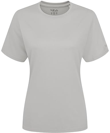 Rab Damen Crimp Logo T-Shirt, Light zinc, L