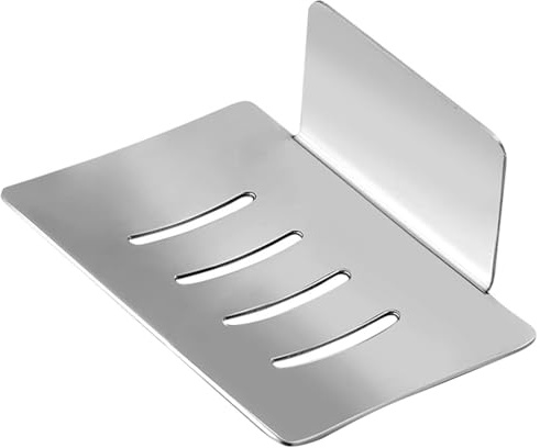 Soap Dish Holder, stainless steel Tray 3M Self-Adhesive Chrome Finish Shower Sink Bar Soap Sponge Holder