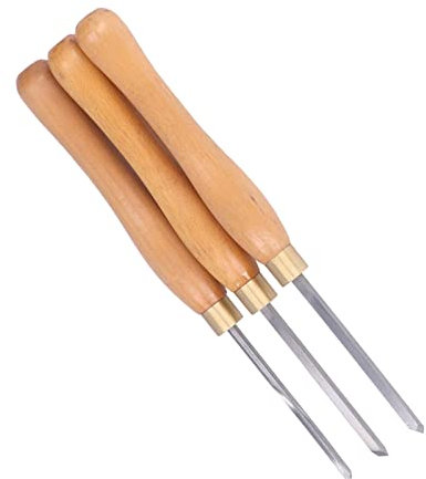 Drehmaschine Drehwerkzeug Wirkungsbeständige Meißel Set mit Buchengriff Stahleinsatz für Holzbearbeitung Ideal für Tischler Tragbare Verwendung