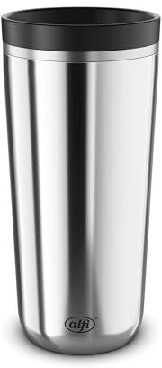 alfi ISO COFFEE MUG PRO, Edelstahl polished, Isolier-Trinkbecher 0,38 l, Coffee to Go Becher, Thermobecher Edelstahl, spülmaschinenfest, BPA-frei, hält 6h heiß & 12h kalt, Becher für unterwegs