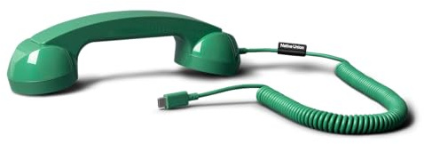 Native Union Pop Phone – Retro Telephone Handset with Mic & Speaker, USB-C for iPhone 17, 17 Pro, 17e, iPhone Air, MacBook Neo/M5, iPad Air M4, Samsung S26, Flip 7, Fold 7 – Hybrid Work (Pine)