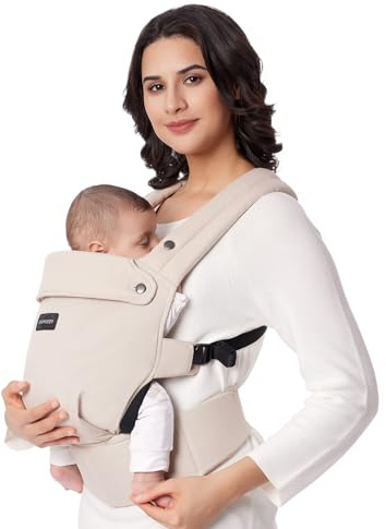 Momcozy Baby Carrier for 3-24M/3.2-20kg, Waist 64-127cm, Cotton Khaki
