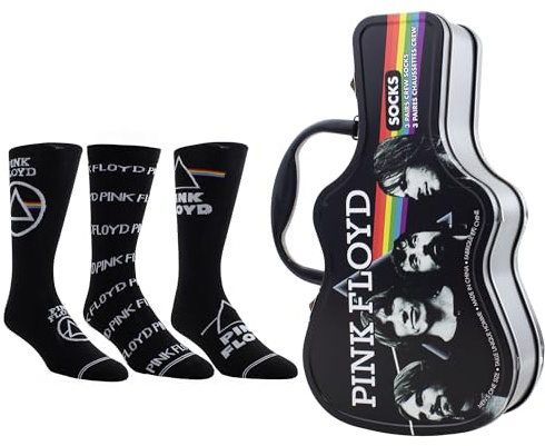 PERRI'S SOCKS - Pink Floyd Guitar Tin with 3 Pairs of Socks