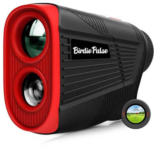 Golf Rangefinder with Slope & Magnet，1300 Yards Range Finder for Golf，Flag Locking Vibration，6-6.5X Magnification & HD LCD，Rechargeable Golf Range Finder，Black