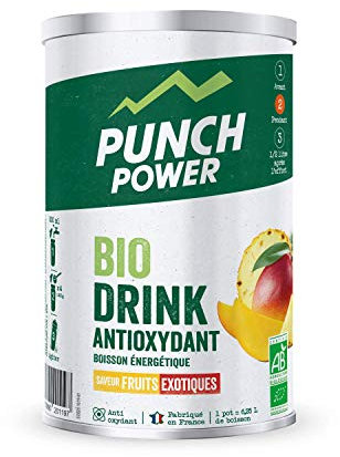 PUNCH POWER - Biodrink Antioxydant - Fruits Exotiques - Pot 500 g - Boisson Glucidique de l'effort - Riche en Vitamines - Bio - Marque Française