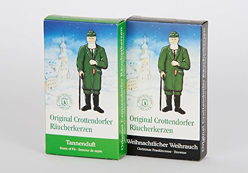 Crottendorfer Räucherkerzen Weihnachtsdüfte 2er Set WEIHRAUCH und TANNENDUFT