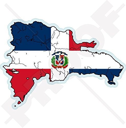 DOMINIKANISCHE REPUBLIK, Karte Flagge, Hispaniola Dominikanische 130mm Auto & Motorrad Aufkleber, Vinyl Sticker