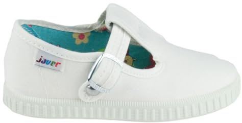 javer 61 - Sandalia Hebilla Lona Bebé niño Color: Blanco Talla: 20