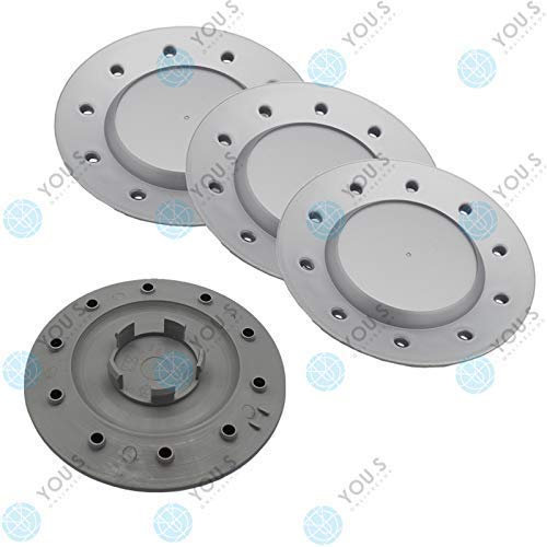 4 x YOU.S ORIGINAL Nabenkappen Nabendeckel Felgendeckel 165,0-58,0 mm - grau