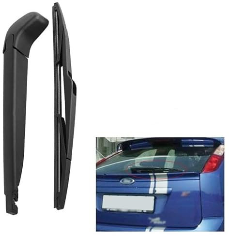 Outbit Auto Auto Heckscheibe Scheibenwischerarm & Blatt Scheibenwischer Wischerarmblätter für Ford Focus MK2 2004–2013, Kunststoff, Schwarz