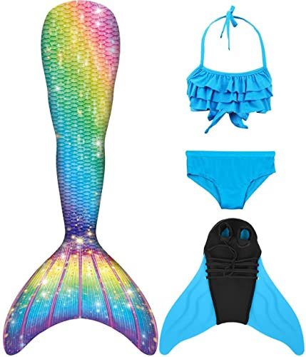 shepretty Fisch Tail Mädchen mit Monoflosse Bikini Cosplay,xiaolanJCKA09+WJF46-130