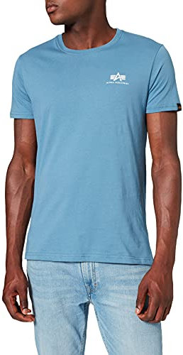 Alpha Industries Basic T Small Logo T-Shirt for Men Airforce Blue