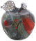 Lovionus89 Natürlich Afrika-Blutstein Apfel Statue, Heilung Kristall Figur Skulptur Zuhause Ornament Hochzeit Dekoration 3 cm