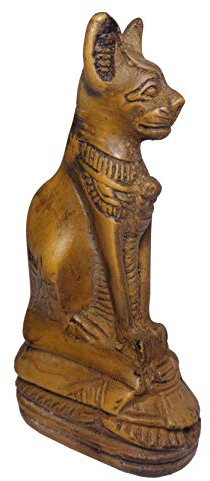 bonballoon Ägyptische handgefertigte Bastet Bastet Bastet Göttin Katze Pharao Figur 3D Statue Antike Handgemachte 8,6 cm Skulptur Sammlerstück Mythologie Miniaturfigur Ägypten Dekor Dekoration Deko