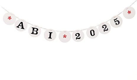 renna deluxe ABI 2025 Girlande Deko Abi-Girlande für die Abi-Party Dekoration