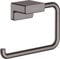 hansgrohe AddStoris - Toilettenpapierhalter, Klopapierhalter für Wandmontage, Klorollenhalter, verdeckte Befestigung, Badezimmer Zubehör, Brushed Black Chrome, 41771340