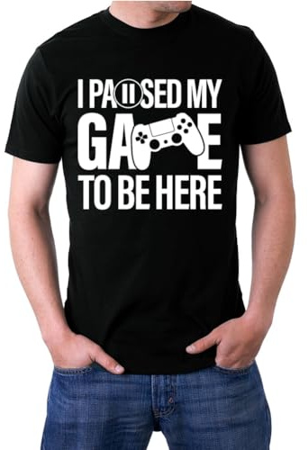Tee Shirt Gamer Geek Drôle, T Shirt Homme, Cadeau Gamer Jeux Vidéo, Retro Cool Tee Shirt Coton Imprimé