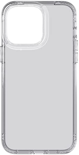 tech21 Evo Clear Hülle für iPhone 14 Pro Max, Transparent, Einfache Telefonhülle, TPU und Antimikrobiall, Fallschutz: 3,6m