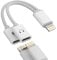Iphone Dual Lightning Adapter Dongle Charger Headphone Connector 2in1 Audio Charge Jack AUX Cable Splitter Apple MFI Certified Double for 14 13 12 11 Pro Max Mini 7 8 Plus X XR SE Ipad music converter