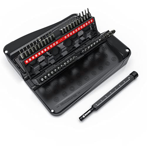 EZARC Feinmechaniker Werkzeug Set, 47 in 1 Magnetische Feinmechaniker Schraubendreher Set, Reparaturset für Verlängerungswellen für Elektronik, Uhr, Laptop, Brille, Kamera