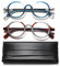 EYEURL Anti-Blaue Lesebrille 2er-Pack Rund für Damen und Herren - Blaulichtfilter Computerbrille Mit Federscharnieren in Mischfarbe
