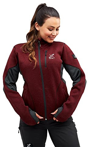 RevolutionRace Fusion Fleece da Donna, Giacca in Pile Ottima per le Escursioni e le Avventure All'aria Aperta, Bison Red, XS