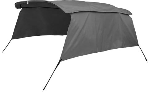 X AUTOHAUX 600D 4 Proa 8'L x 54 H x 91-96 W Bimini Superior Lona Cubierta Gris