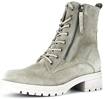 Gabor Damen Combat Boots, Frauen Stiefeletten,Wechselfußbett,Moderate Mehrweite (G),uebergangsschuhe,salvia (Flausch),37 EU / 4 UK