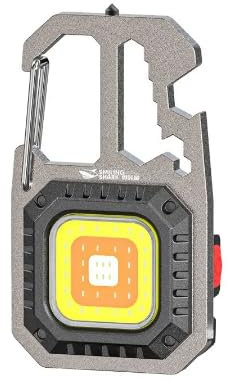 Leuchtwert Powerkönig Multitool, COB Taschenlampe, 800 Lumen Arbeitsleuchte, Mini tragbare LED Taschenlampe, USB wiederaufladbar, Flaschenöffner, Schlüsselanhänger mit Magnet, Keychain Light